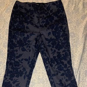 Blue flower print ankle pant from Ny&Company